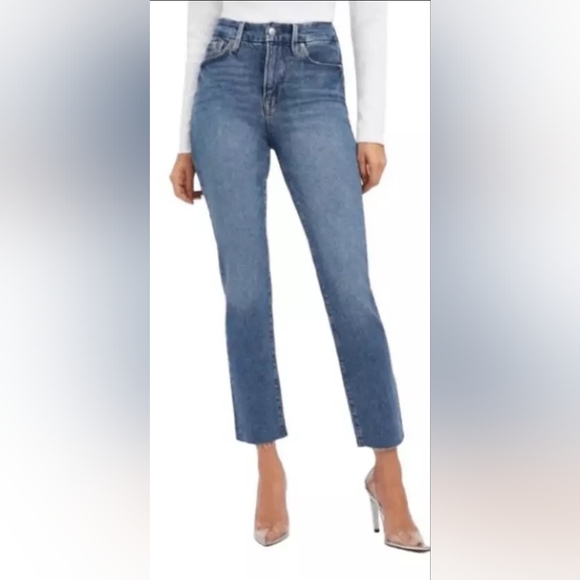 Good American Good Classic hi-rise skinnyish fit Jeans NWT $159 in size 4/27 - Picture 1 of 13